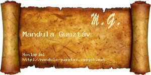 Mandula Gusztáv névjegykártya